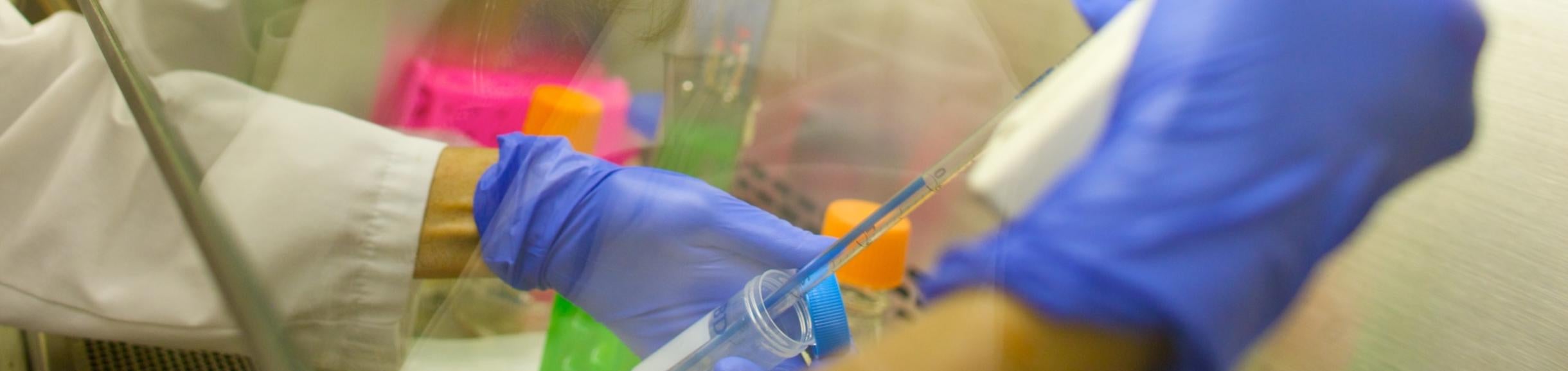pippetting in lab
